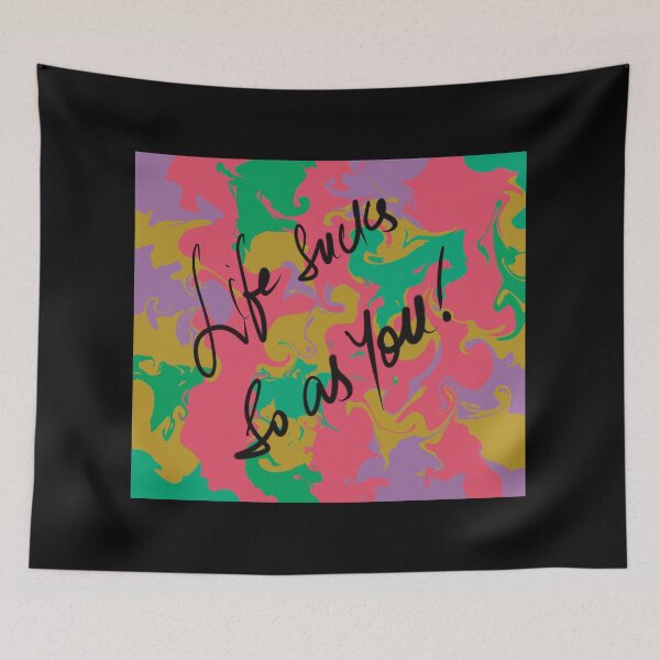 Item preview, Life sucks so as you Abstract Fluid art black designed and sold by chuckletuckle.