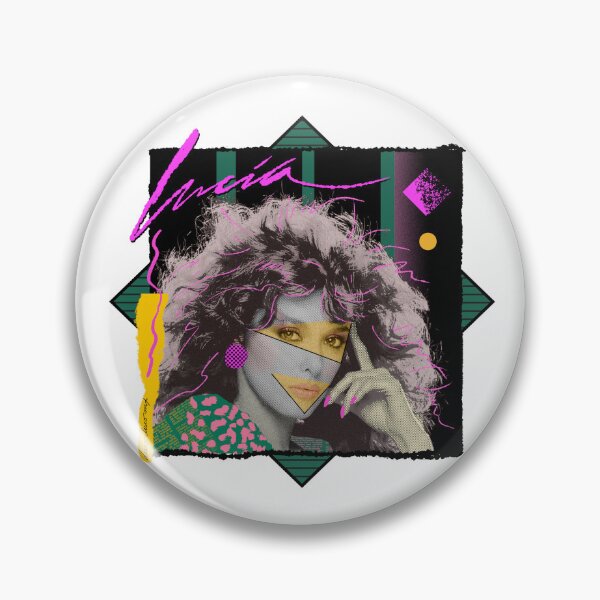 Item preview, LUCIA MENDEZ 80S RETRO STYLE WHITE BACK designed and sold by DiscoDiscoMx.