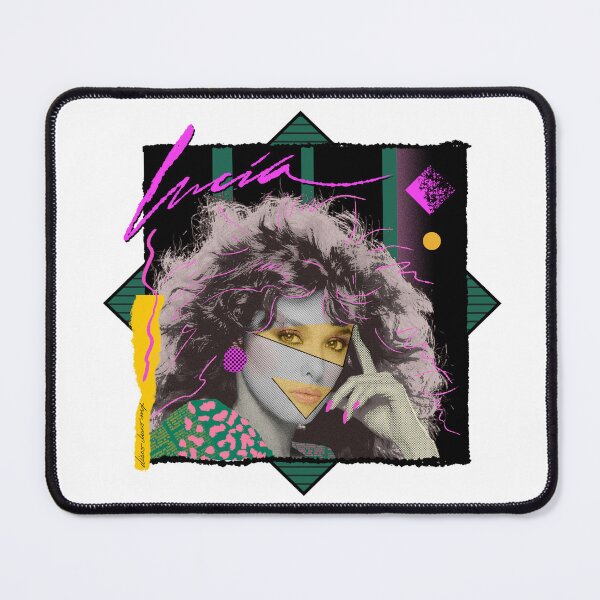 Item preview, LUCIA MENDEZ 80S RETRO STYLE WHITE BACK designed and sold by DiscoDiscoMx.