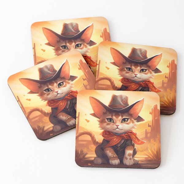 Item preview, cowboy cat designed and sold by Art-ColorTech.