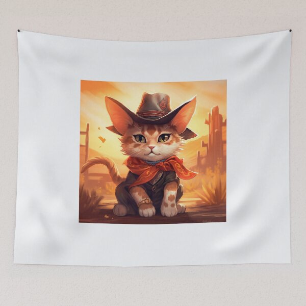 Item preview, cowboy cat designed and sold by Art-ColorTech.