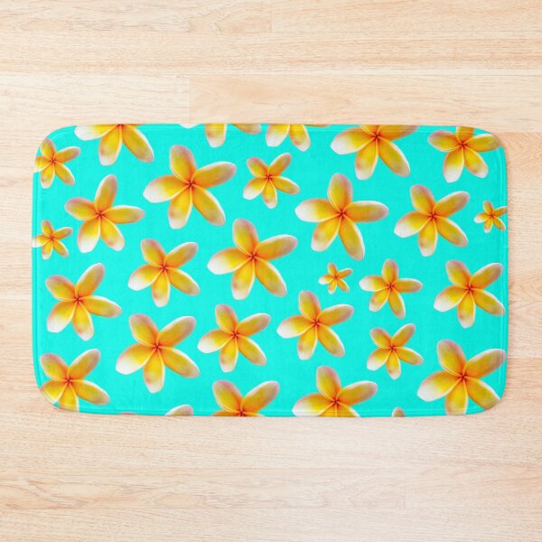 Item preview, Yellow Frangipanis on Aqua designed and sold by ppddesigns.