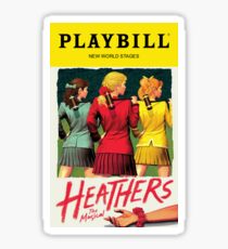Heathers Playbill Sticker