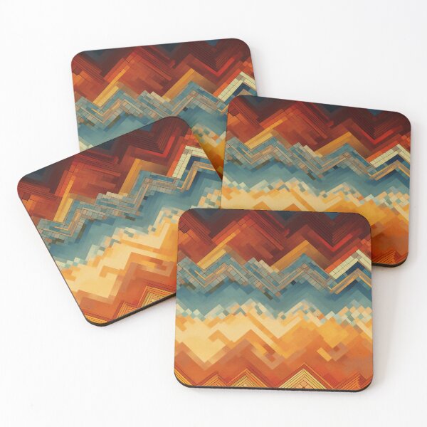 Item preview, Abstract Chevron pattern | Retro Blue|Red Palette  designed and sold by Hazmat-AI7.