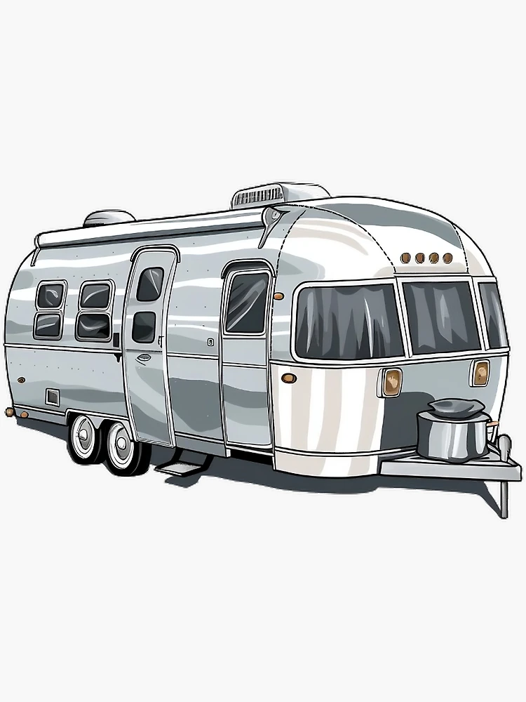 Official Vintage Airstream Trailer & RV Round Sticker Decal - Made In - Foto 2