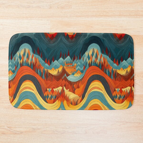 Item preview, Abstract Landscape pattern | Retro Colors  designed and sold by Hazmat-AI7.