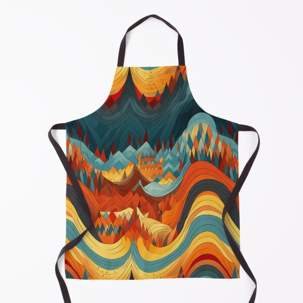 Item preview, Abstract Landscape pattern | Retro Colors designed and sold by Hazmat-AI7.