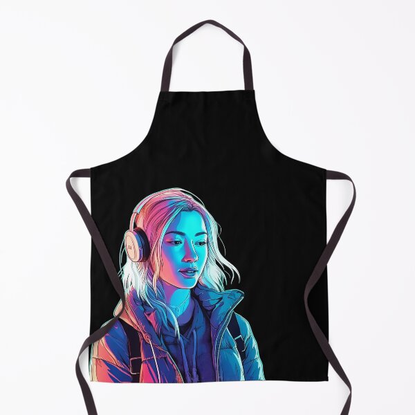 Item preview, Blacklight Lit Girl in Headphones designed and sold by RandomForestBot.