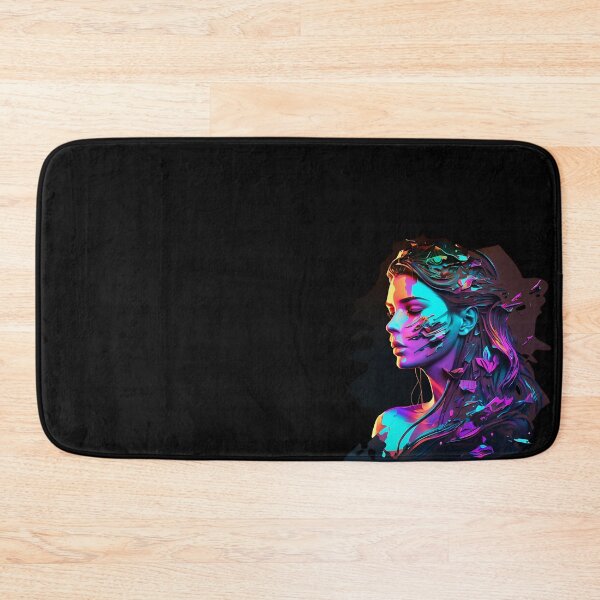 Item preview, Blacklight Painting of a Woman's Face - DIgital Art designed and sold by RandomForestBot.
