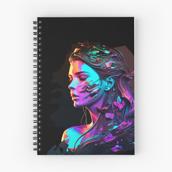Item preview, Blacklight Painting of a Woman's Face - DIgital Art designed and sold by RandomForestBot.