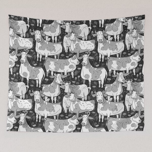 Item preview, Lindo patrón de vacas locas (blanco y negro) designed and sold by Jorge Tavares.