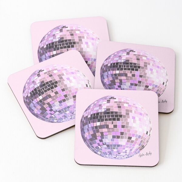 Item preview, Disco ball pastel pink  designed and sold by Studio Lydia  Lovely.