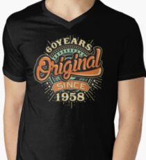 60 Years Original since 1958 - Birthday gift 60th for t-shirts cups and many more. Men's V-Neck T-Shirt