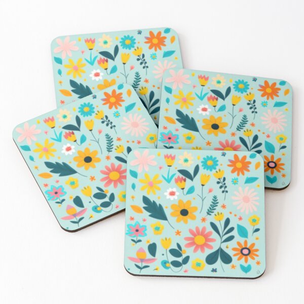 Item preview, Happy Simple Flower Collage Pattern By Brandon Cable designed and sold by BrandonArtWorld.