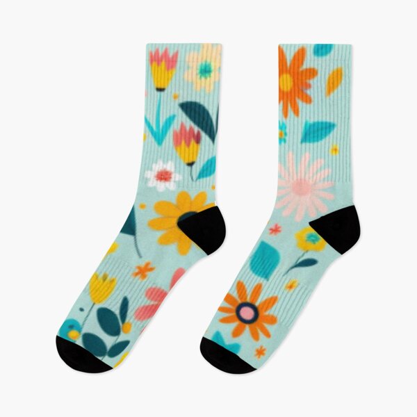 Artikelvorschau, Happy Simple Flower Collage Pattern By Brandon Cable entworfen und verkauft von BrandonArtWorld.