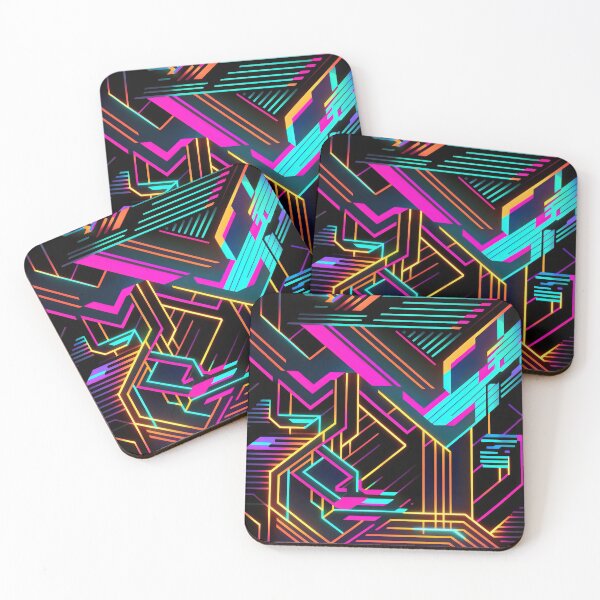 Item preview, Neon Retro pattern 2 designed and sold by WillSci-Mons.