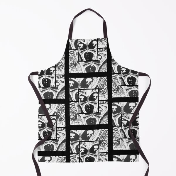 Item preview, MOTH & FRIENDS - drawn moth with morbid skull shapes and more insect patterns designed and sold by OZKURO.