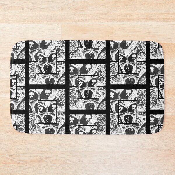 Item preview, MOTH & FRIENDS - drawn moth with morbid skull shapes and more insect patterns designed and sold by OZKURO.