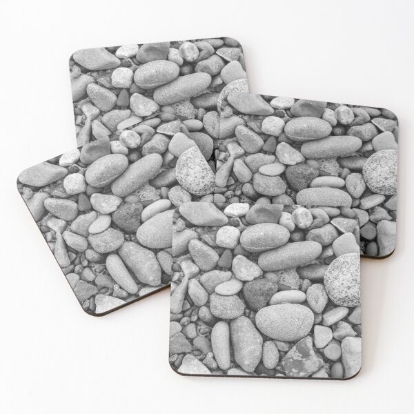 Item preview, Black and White Textured Beach Pebbles designed and sold by vryandesigns.