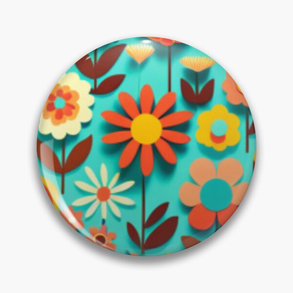 Artikelvorschau, Happy Simple Flower Collage Pattern By Brandon Cable entworfen und verkauft von BrandonArtWorld.