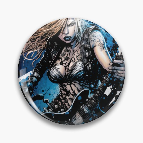 Item preview, ROCKER GIRL LEATHER SUIT SPLASH ELECTRIC GUITAR DESTROYER designed and sold by ogirdorgraphics.