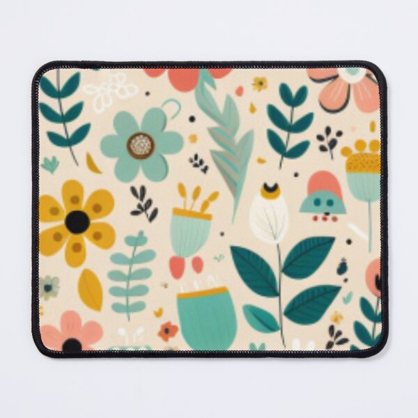 Artikelvorschau, Happy Simple Flower Collage Pattern By Brandon Cable entworfen und verkauft von BrandonArtWorld.