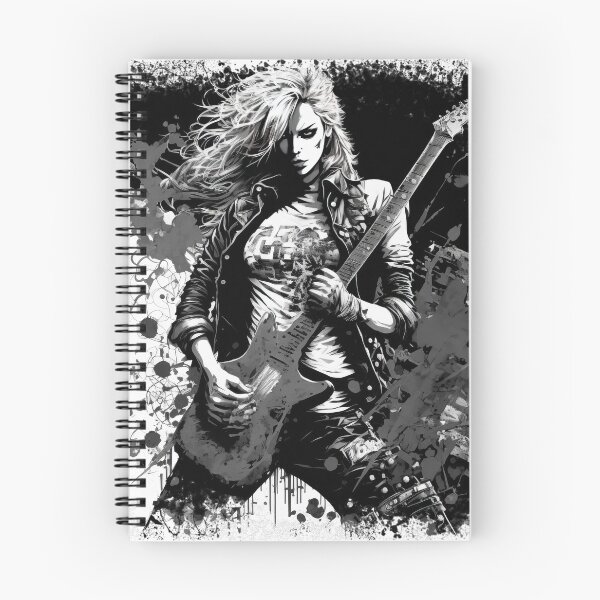 Item preview, ROCKER GIRL LEATHER SUIT SPLASH ELECTRIC GUITAR DESTROYER designed and sold by ogirdorgraphics.