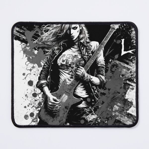 Item preview, ROCKER GIRL LEATHER SUIT SPLASH ELECTRIC GUITAR DESTROYER designed and sold by ogirdorgraphics.
