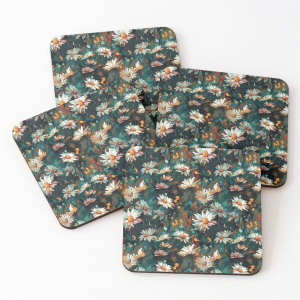 Item preview, Van Gogh-Inspired Daisies Pattern - Expressive Brushstrokes and Splashes of Paint designed and sold by TopArtsy.