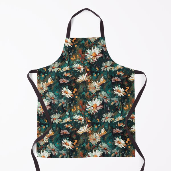 Item preview, Van Gogh-Inspired Daisies Pattern - Expressive Brushstrokes and Splashes of Paint designed and sold by TopArtsy.