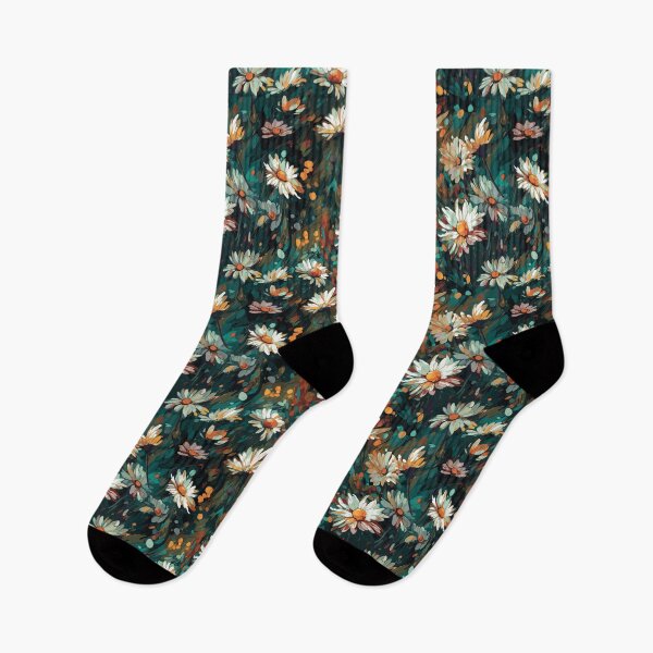 Item preview, Van Gogh-Inspired Daisies Pattern - Expressive Brushstrokes and Splashes of Paint designed and sold by TopArtsy.