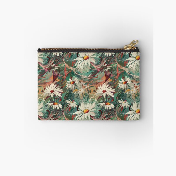 Item preview, Van Gogh-Inspired Daisies Pattern - Vibrant Colors and Flowy Turquoise Background designed and sold by TopArtsy.