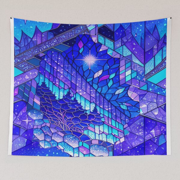 Item preview, lavender, christmas trees, sky designed and sold by Maria Mihailova.
