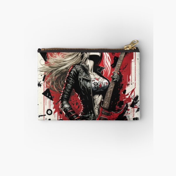 Item preview, ROCKER GIRL LEATHER SUIT SPLASH ELECTRIC GUITAR DESTROYER designed and sold by ogirdorgraphics.