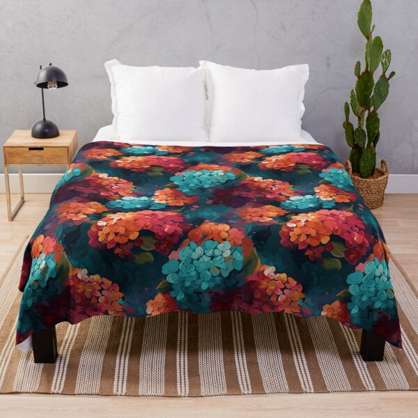 Item preview, Van Gogh-Inspired Hydrangeas Pattern - Expressive Strokes designed and sold by TopArtsy.