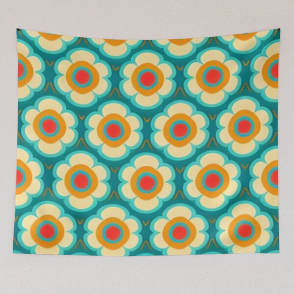 Artikelvorschau, Happy Simple Flower Collage Pattern By Brandon Cable entworfen und verkauft von BrandonArtWorld.