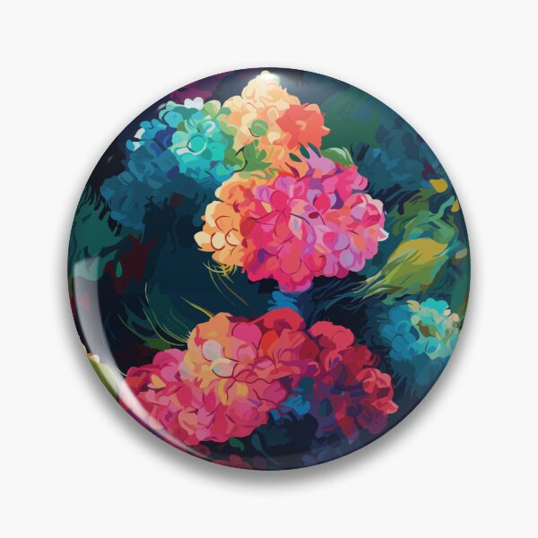 Item preview, Van Gogh-Inspired Hydrangeas Pattern - Bold Color Contrasts and Expressive Strokes designed and sold by TopArtsy.