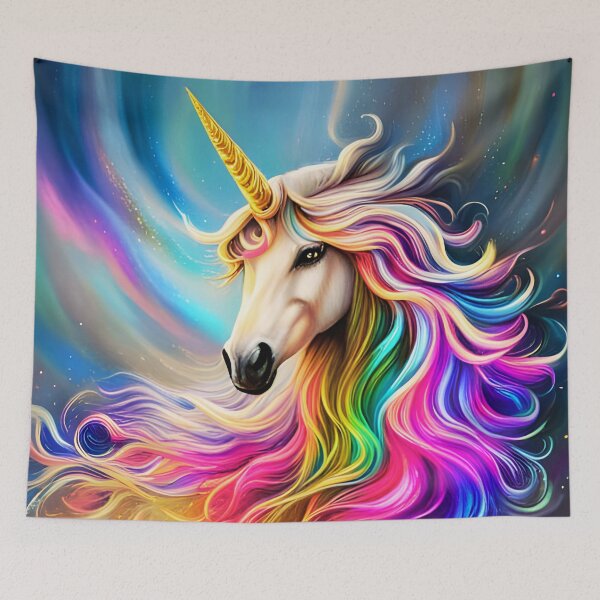 Artikelvorschau, Regenbogen-Einhorn-Fabelwesen entworfen und verkauft von WitchyWare.