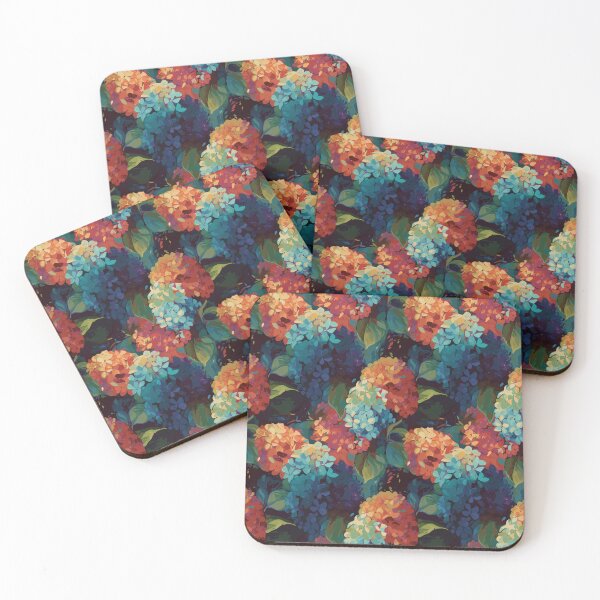 Item preview, Van Gogh-Inspired Hydrangeas Pattern - Expressive Strokes designed and sold by TopArtsy.