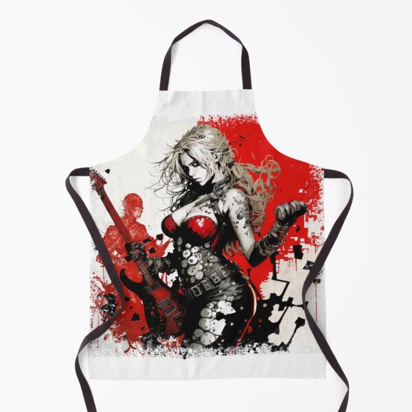 Item preview, ROCKER GIRL LEATHER SUIT SPLASH ELECTRIC GUITAR DESTROYER designed and sold by ogirdorgraphics.