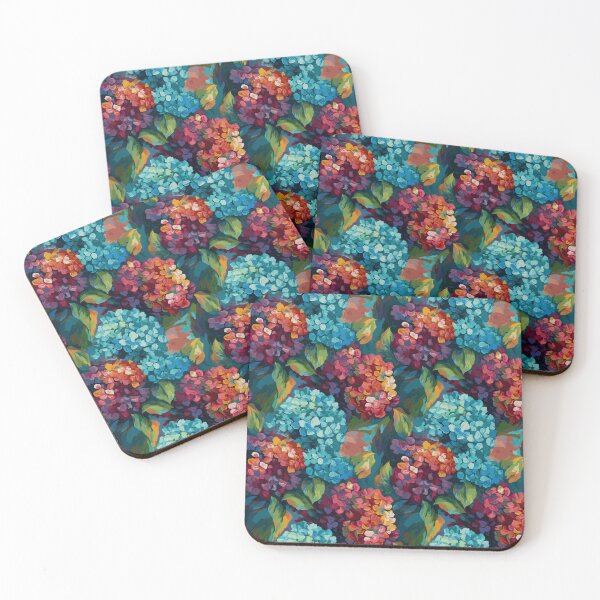 Item preview, Van Gogh-Inspired Hydrangeas Pattern - Textured Background and Expressive Strokes designed and sold by TopArtsy.