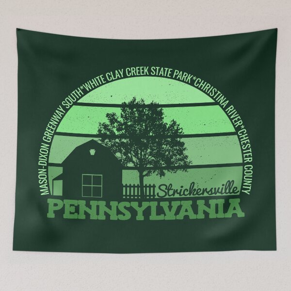 Item preview, Strickersville Pennsylvania Sunset Retro Vintage Local Pride Logo designed and sold by CRHPOD20.