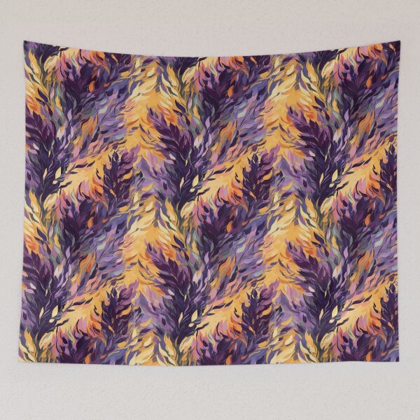 Item preview, Van Gogh-Inspired Lavender Pattern - Bold Color Contrasts and Expressive Strokes designed and sold by TopArtsy.