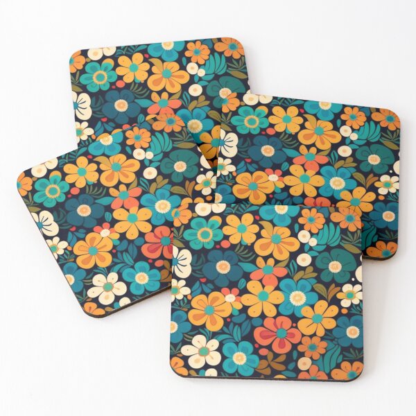 Item preview, Happy Simple Flower Collage Pattern By Brandon Cable designed and sold by BrandonArtWorld.