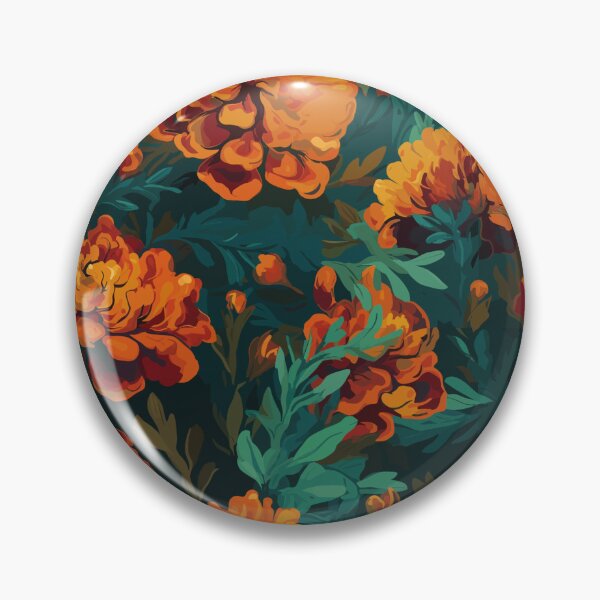 Item preview, Van Gogh-Inspired Marigold Pattern - Intricate Details and Expressive Strokes designed and sold by TopArtsy.