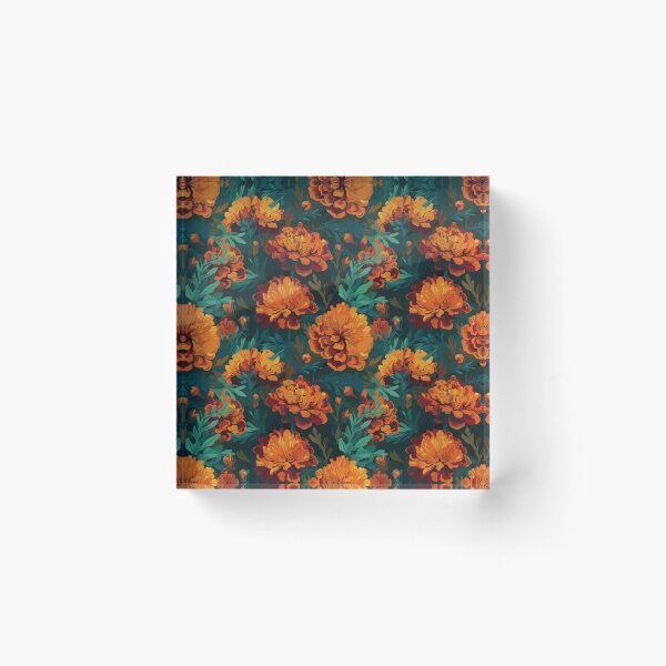 Item preview, Van Gogh-Inspired Marigold Pattern - Intricate Details and Expressive Strokes designed and sold by TopArtsy.