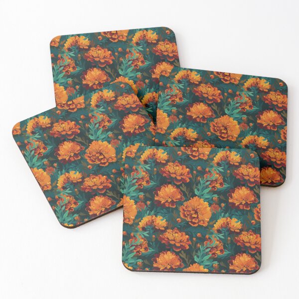 Item preview, Van Gogh-Inspired Marigold Pattern - Intricate Details and Expressive Strokes designed and sold by TopArtsy.
