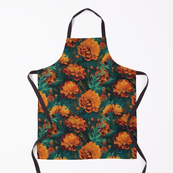Item preview, Van Gogh-Inspired Marigold Pattern - Intricate Details and Expressive Strokes designed and sold by TopArtsy.