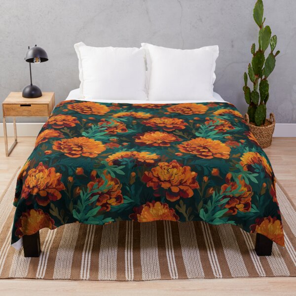 Item preview, Van Gogh-Inspired Marigold Pattern - Intricate Details and Expressive Strokes designed and sold by TopArtsy.