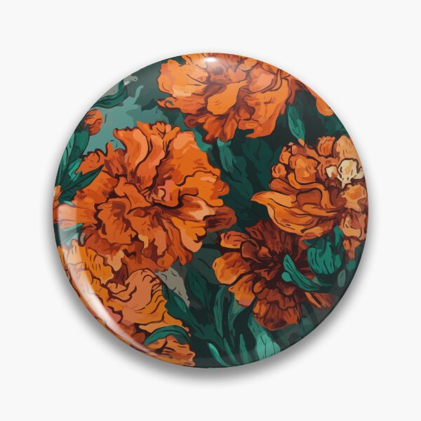 Item preview, Van Gogh-Inspired Marigold Pattern - Swirling Patterns and Expressive Strokes designed and sold by TopArtsy.